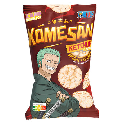 Confezione da 60g, chips di riso al gusto di ketchup One Piece Zoro.