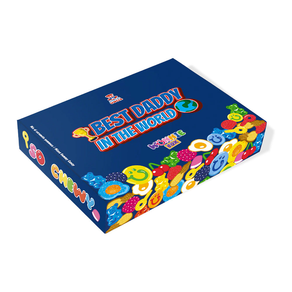 Wunnie box “Mejor Papá”, la Candy box para componer con las gominolas favoritas del papá - 1 kg 