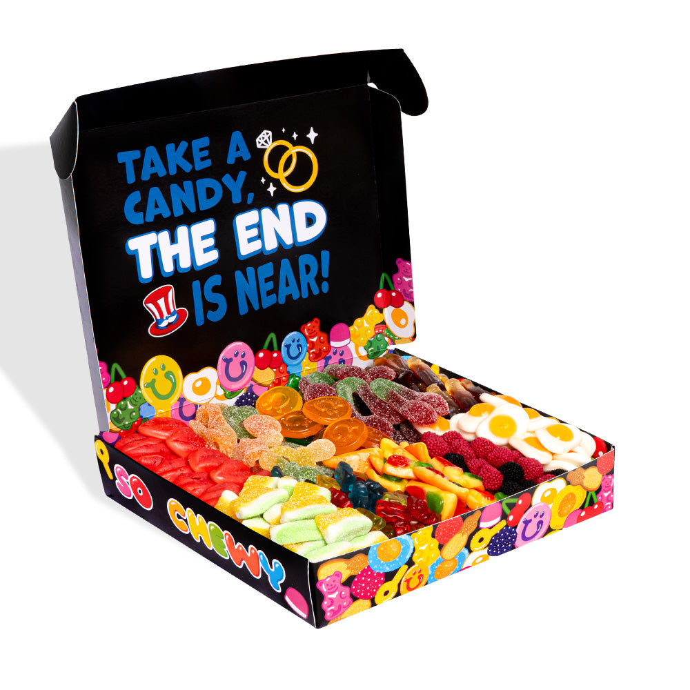 Wunnie box "Game over", la Candy box para componer con las gomitas preferidas del novio - 1 kg 