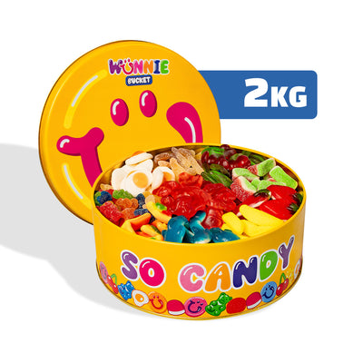 Wunnie Bucket, lata de caramelos de goma para componer con tus sabores preferidos - 2 kg 