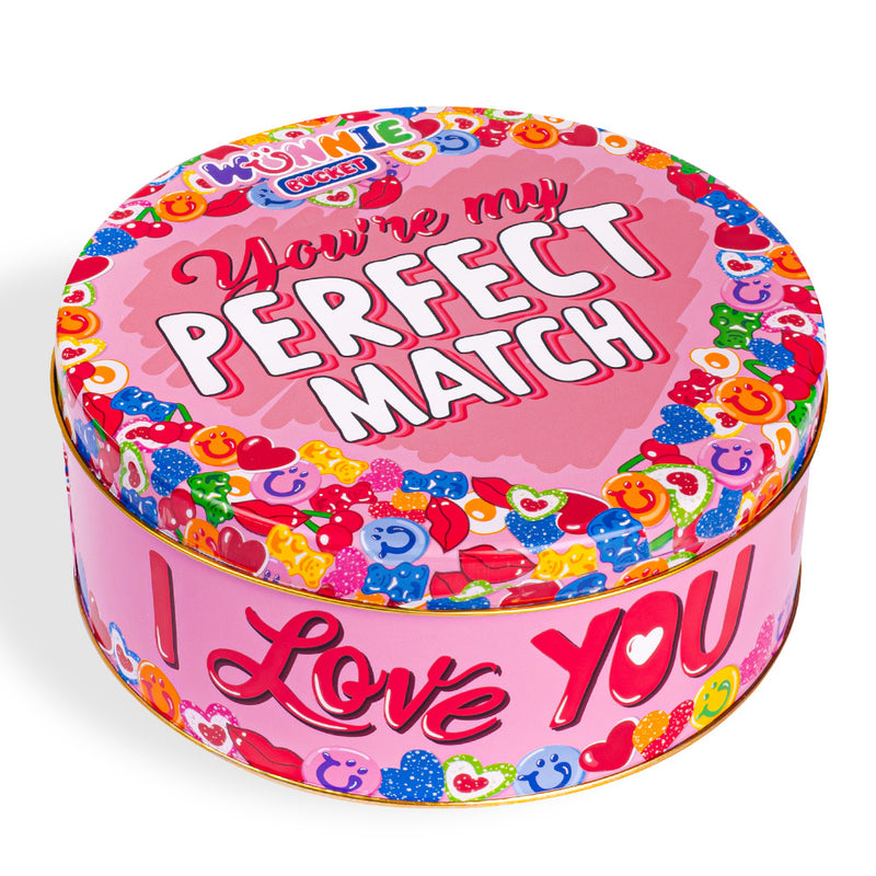 Wunnie Bucket "Perfect Match", lata de chuches de 3 kg para componer con los sabores favoritos de tu pareja