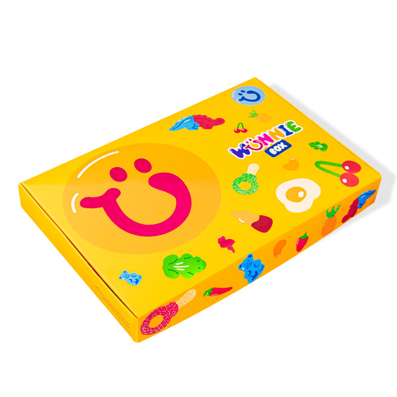 Wunnie box "Smile", caja de caramelos de goma para componer con tus sabores favoritos - 1 kg 