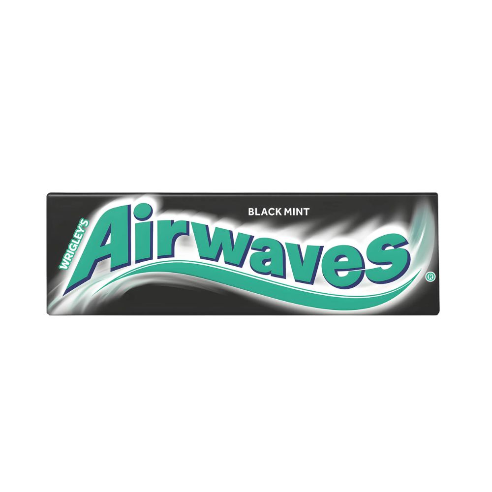 Wrigley's Airwave Gum Black Mint, chicles con sabor a menta de 14 g 