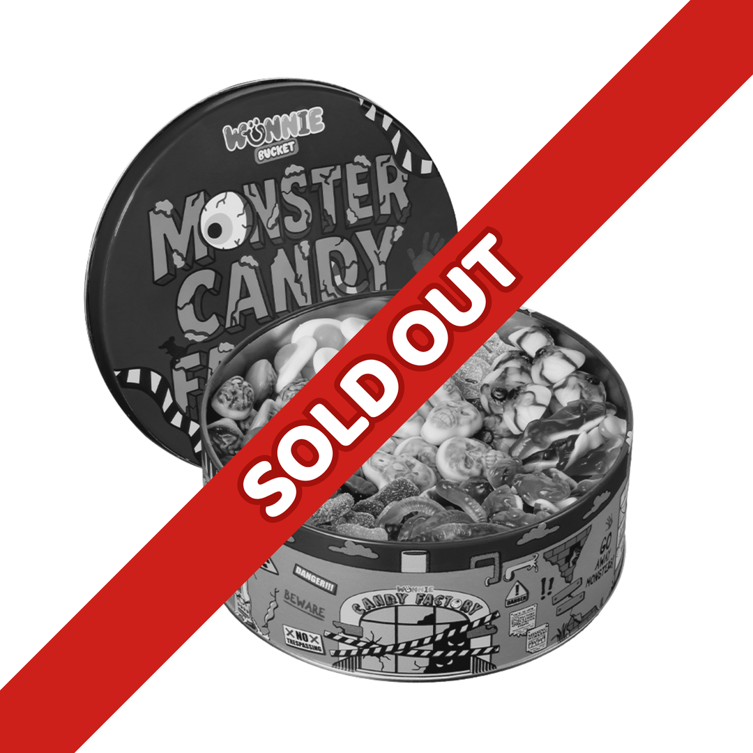 Wunnie Bucket "Feliz Halloween", lata de caramelos de goma para componer con tus gustos favoritos 
