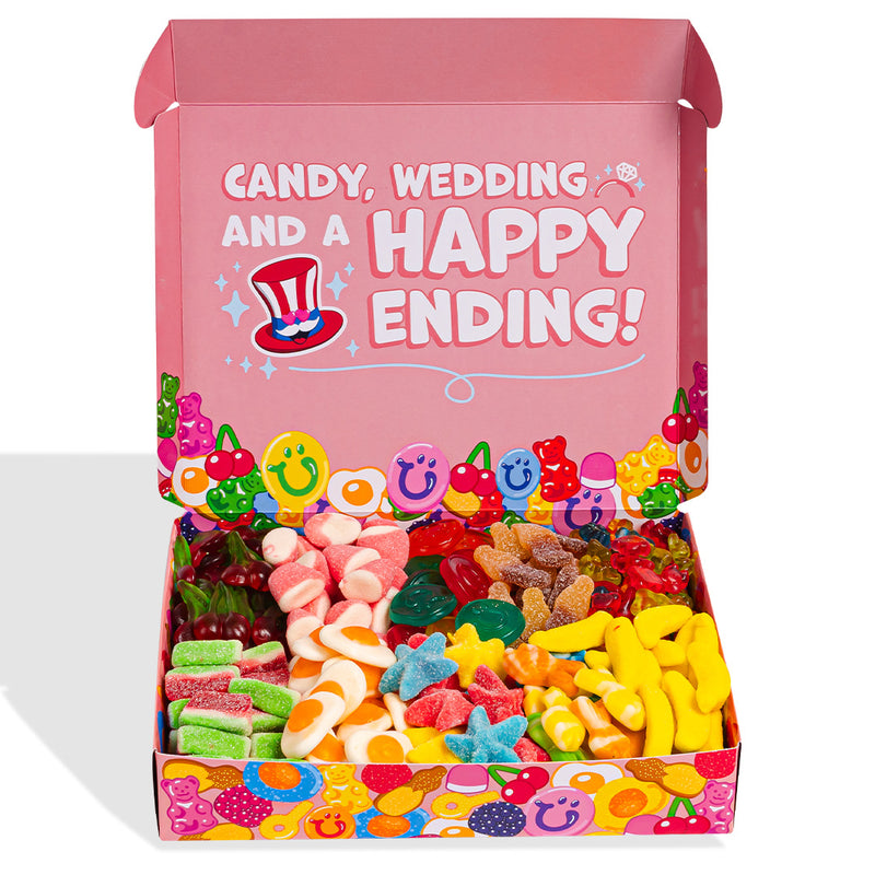 Candy box Bride to be Happy, caja de caramelos gomosos para componer con los favoritos de la novia
