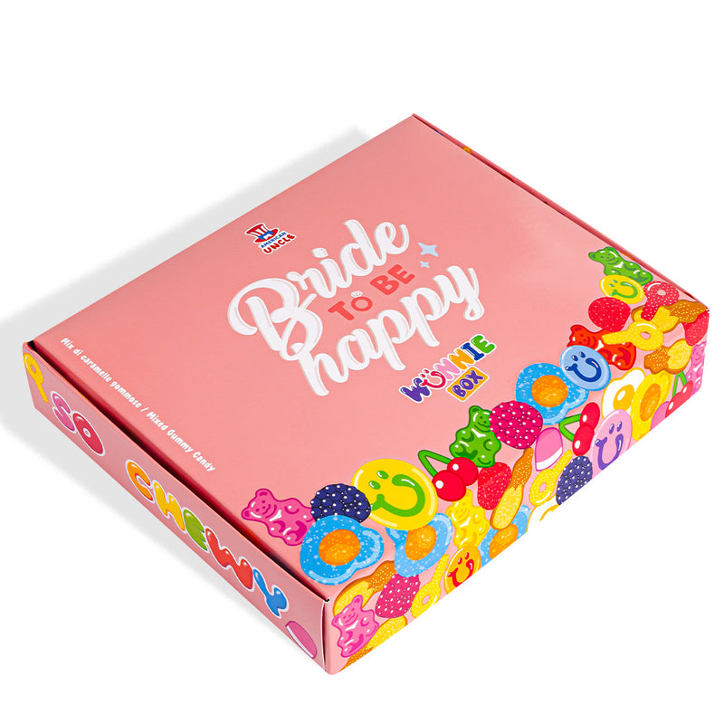 Candy box Bride to be Happy, caja de caramelos gomosos para componer con los favoritos de la novia