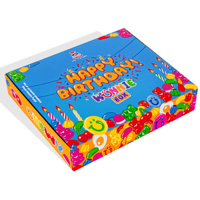 Caja Wunnie Happy Birthday, la caja de dulces para personalizar con las chuches favoritas del cumpleañero.