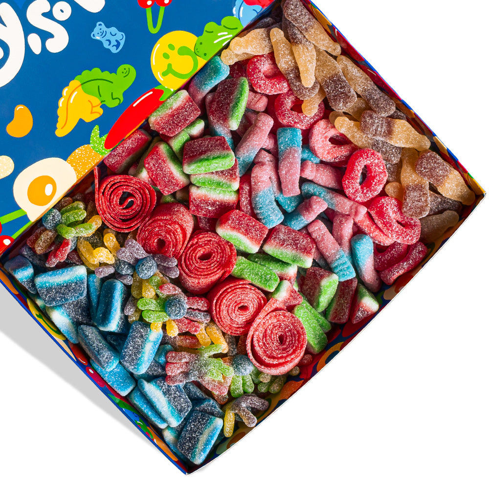 Focus sobre los caramelos efervescentes de wunnie box fizzy mix