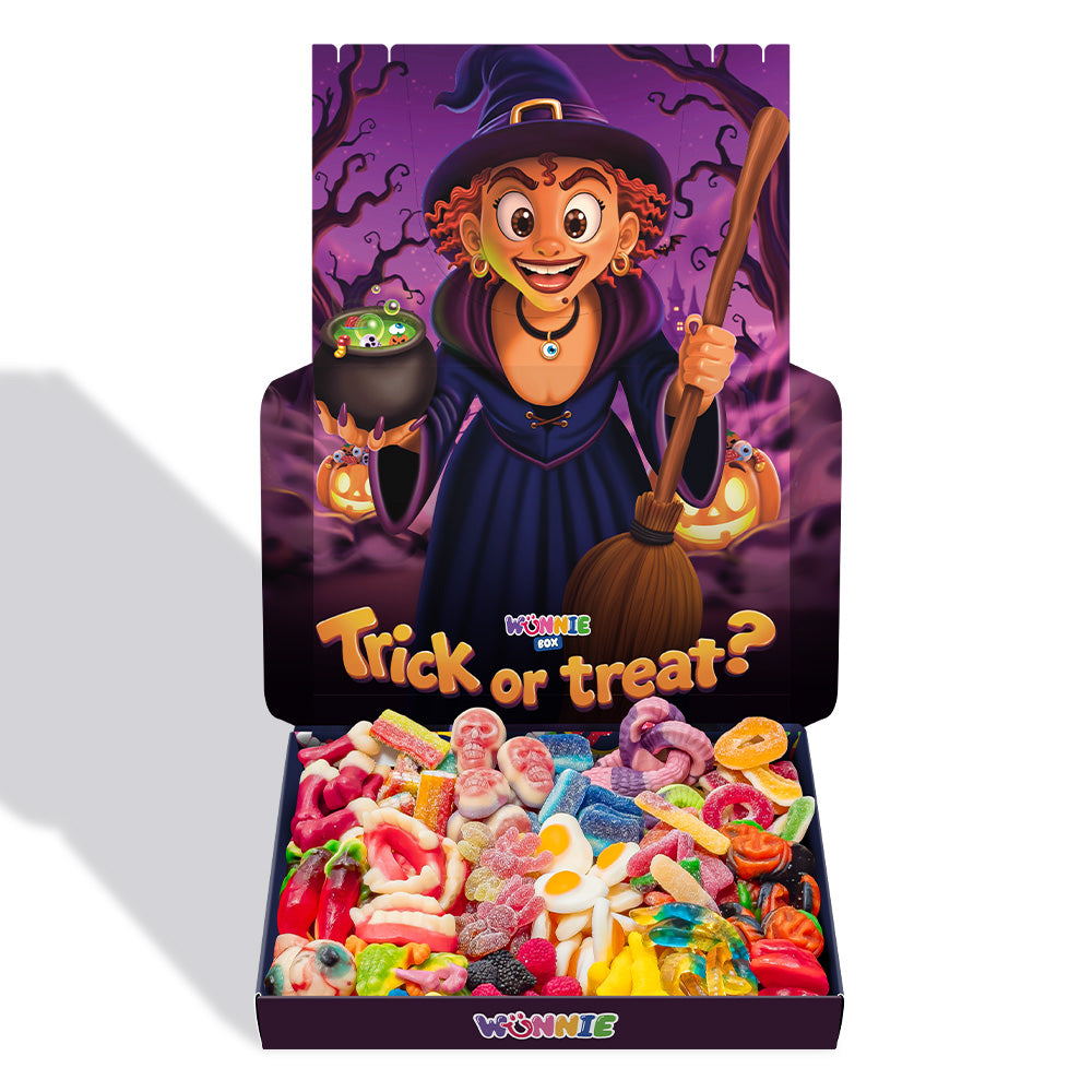 Wunnie box Especial "Happy Halloween" Morgana, caja de caramelos de goma para componer con tus sabores favoritos 