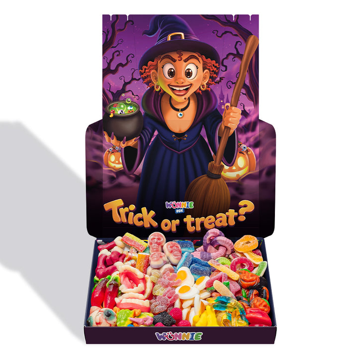 Wunnie box Especial "Happy Halloween" Morgana, caja de caramelos de goma para componer con tus sabores favoritos 