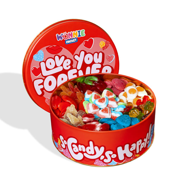 Wunnie Bucket “Love You Forever”, lata de caramelos gomosos para armar con los sabores favoritos de tu media naranja 