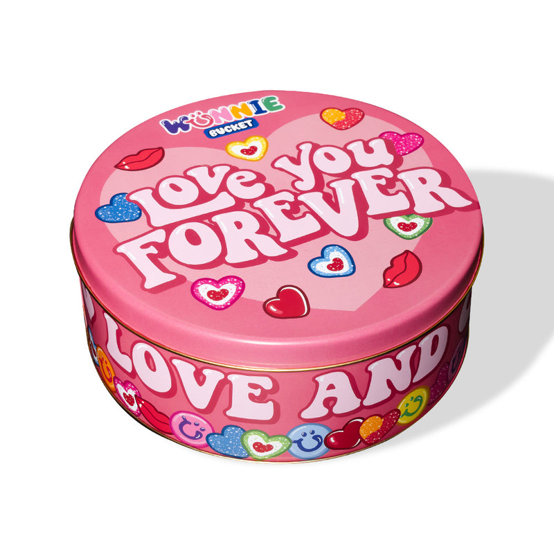 Wunnie Bucket “Love You Forever”, lata de caramelos gomosos de 2kg para componer con los sabores preferidos de tu pareja 