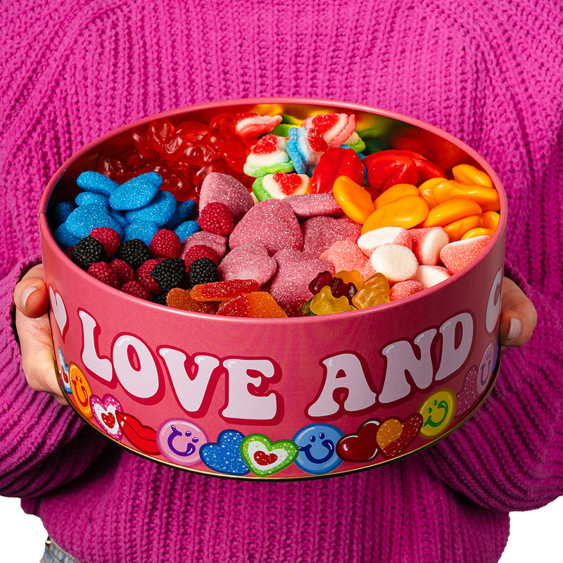 Wunnie Bucket “Love You Forever”, lata de caramelos gomosos de 2kg para componer con los sabores preferidos de tu pareja 