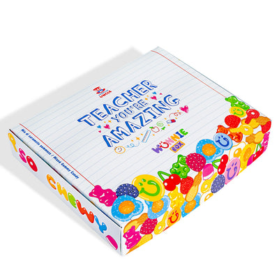 Candy Box Maestra de 10 y sobresaliente, caja de caramelos gomosos para componer con los favoritos de tu maestra