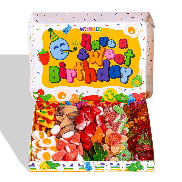 Wunnie box “Feliz cumpleaños”, el Candy box para formar con los caramelos de goma favoritos del festejado 