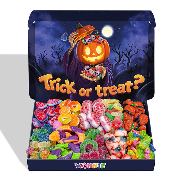 Wunnie Box "Feliz Halloween", caja de caramelos de goma para componer con tus sabores favoritos 