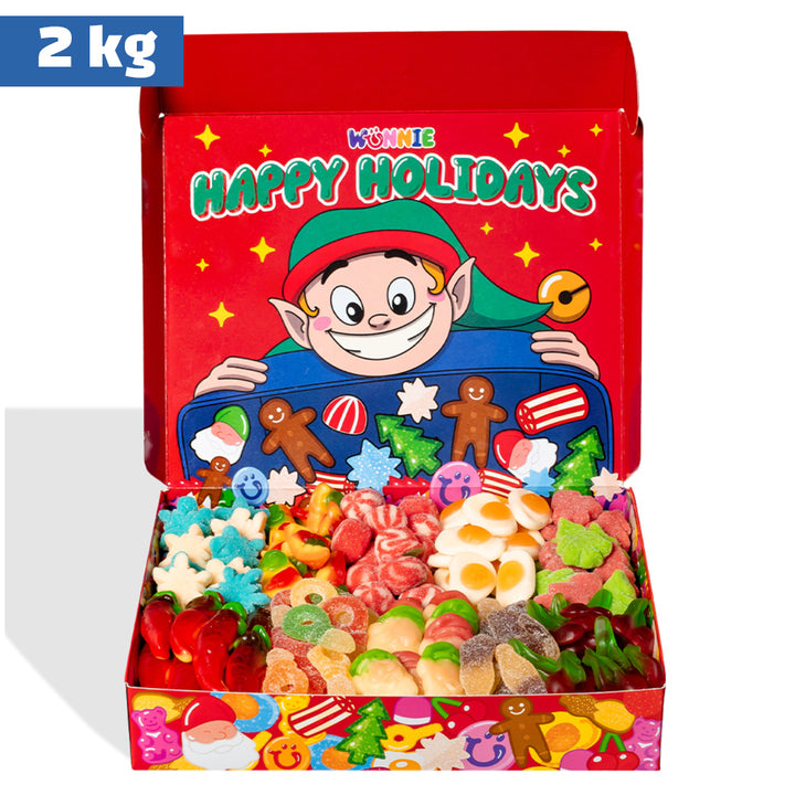 Wunnie box “Felices Fiestas”, la Candy box para componer con tus caramelos de goma favoritos a partir de 2 kg 