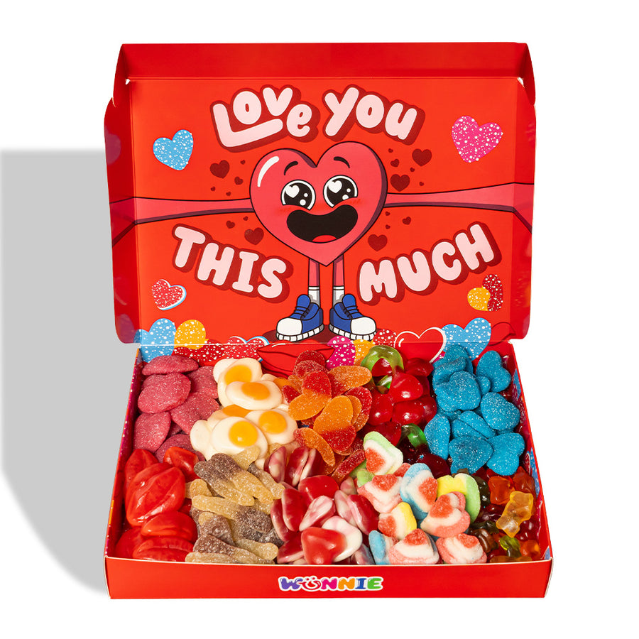 Wunnie box love aperta con scritta Love You this much