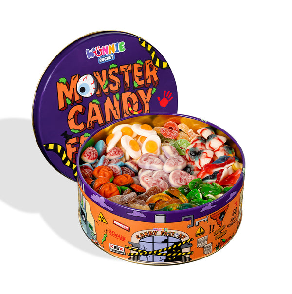 Wunnie Bucket "Feliz Halloween", lata de caramelos de goma para componer con tus gustos favoritos 