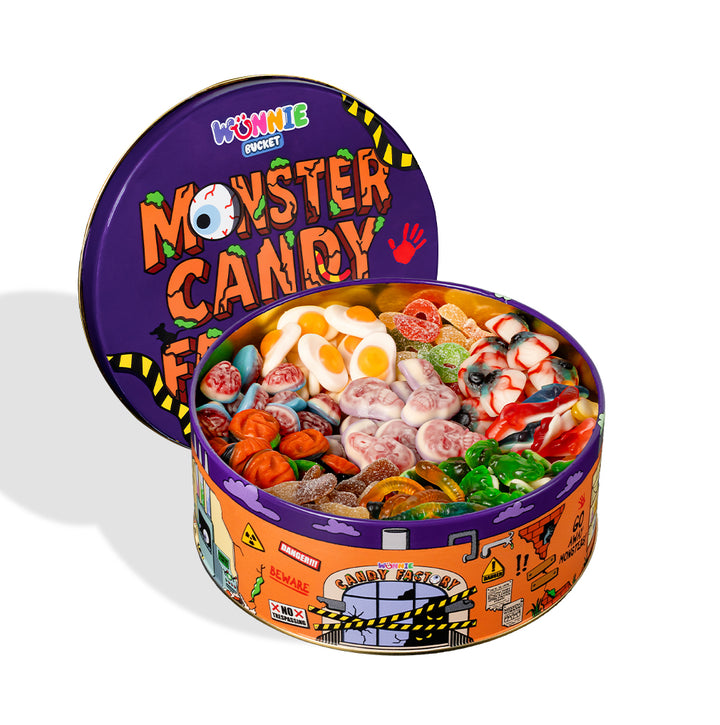 Wunnie Bucket "Feliz Halloween", lata de caramelos de goma para componer con tus gustos favoritos 