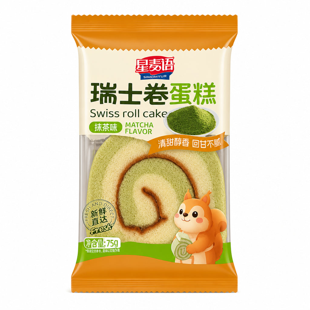 Xingmaiyu Torta Swiss Roll (Matcha) - rotolo al matcha 75g