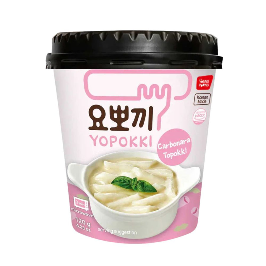 Yopokki Carbonara Topokki, topokki in tazza al gusto di carbonara da 120g