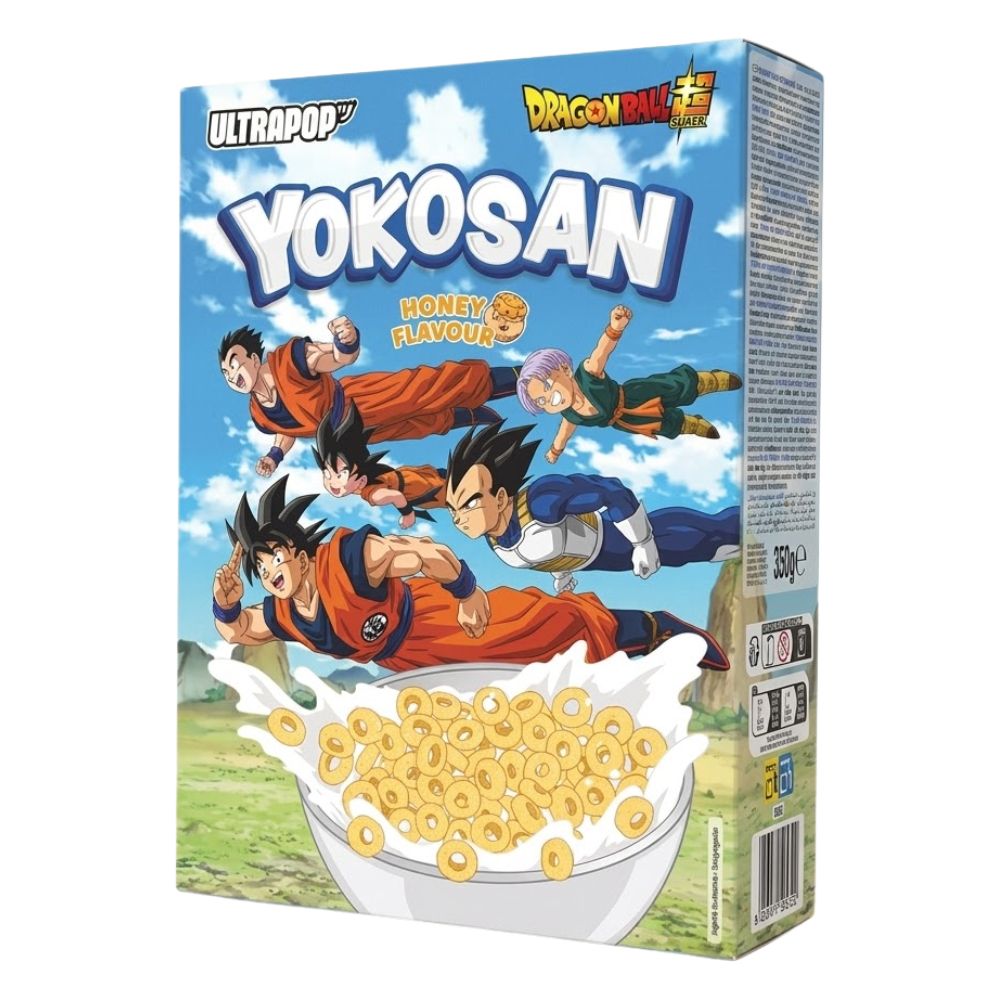 Yokosan Dragon Ball Super Sabor Miel, cereales con sabor a miel de 350g 