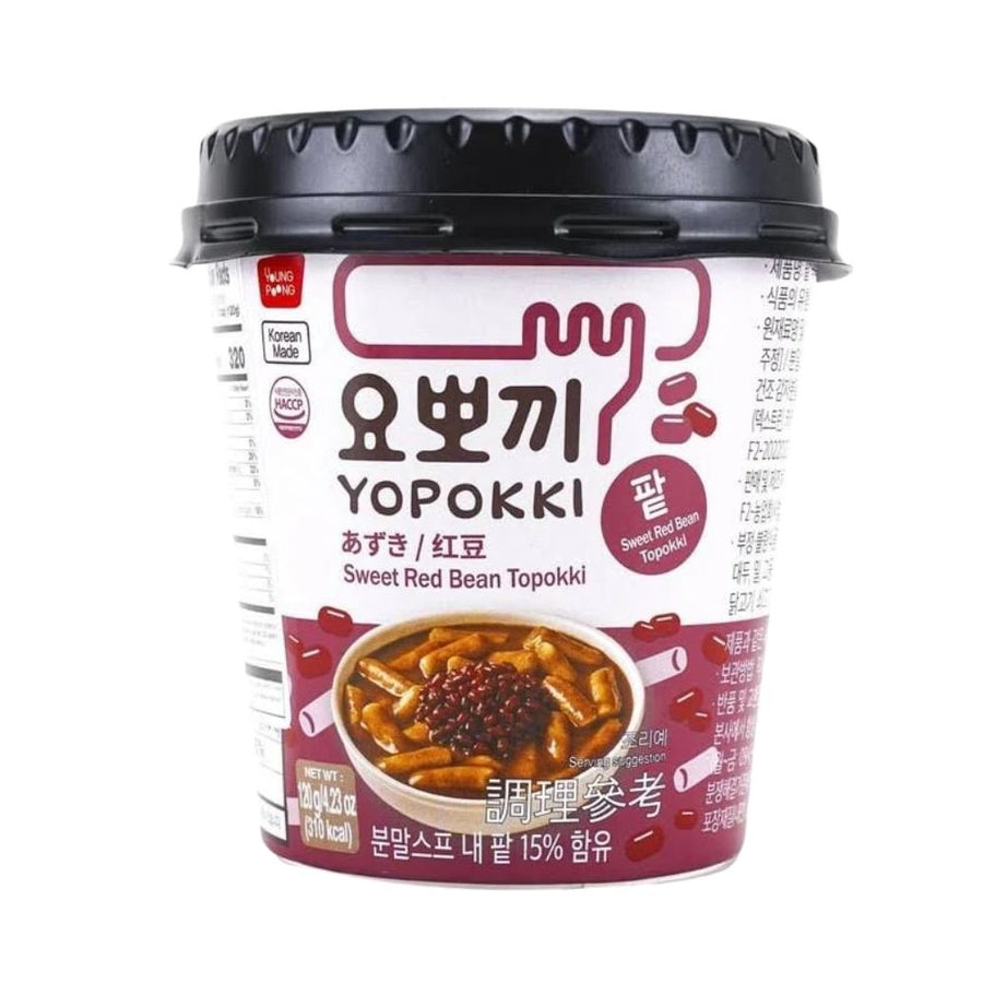 Yopokki Topokki Sweet Red Bean, topokki al gusto di fagioli rossi da 120g