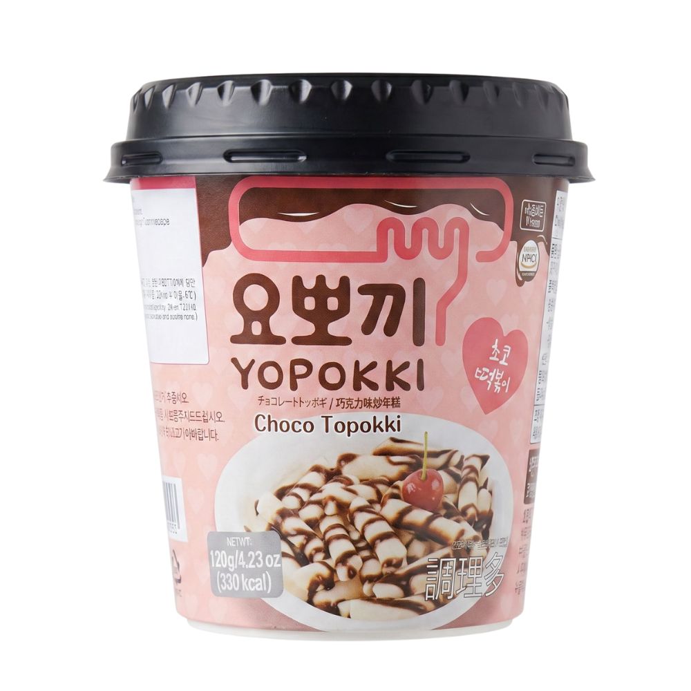 Yopokki Choco Topokki Cup, yopokki tteokbokki con salsa de chocolate de 120 g 