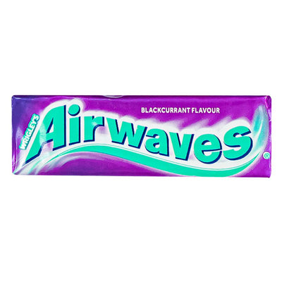 Confezione da 14g di gomme da masticare Wringley Airwaves blackcurrant al ribes nero