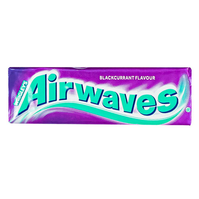 Confezione da 14g di gomme da masticare Wringley Airwaves blackcurrant al ribes nero