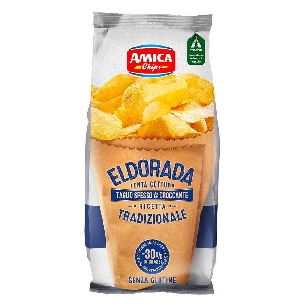 Amica Chips Eldorada, patatas fritas con sabor clásico de 130g 
