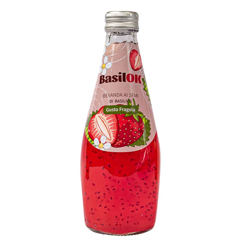 Confezione da 290ml di bevanda alla fragola Basikok