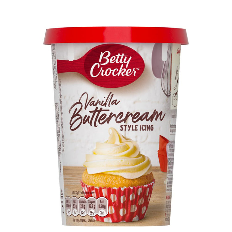 Confezione da 400g di frosting alla vaniglia Betty Crocker Vanilla Buttercream Icing