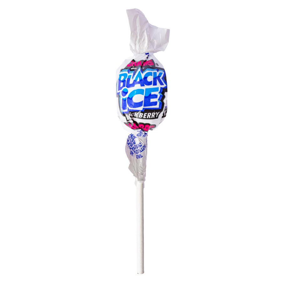 Confezione da 18g di lecca lecca alle more Black Ice Blackberry Blow Pop