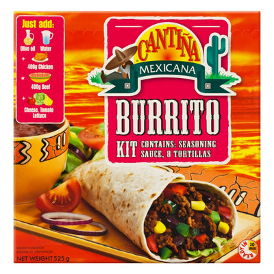 Confezione da 525g di kit per burrito Cantina Mexicana Burrito Kit