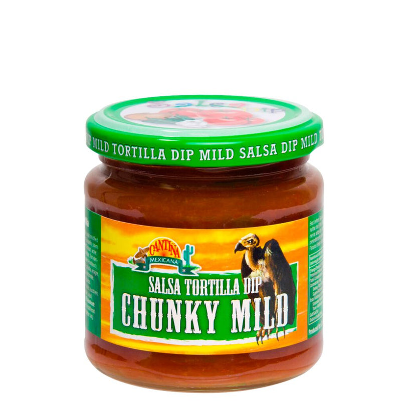 Confezione da 190g di salsa per nachos Cantina Mexicana Dip Sauce Chunky Mild