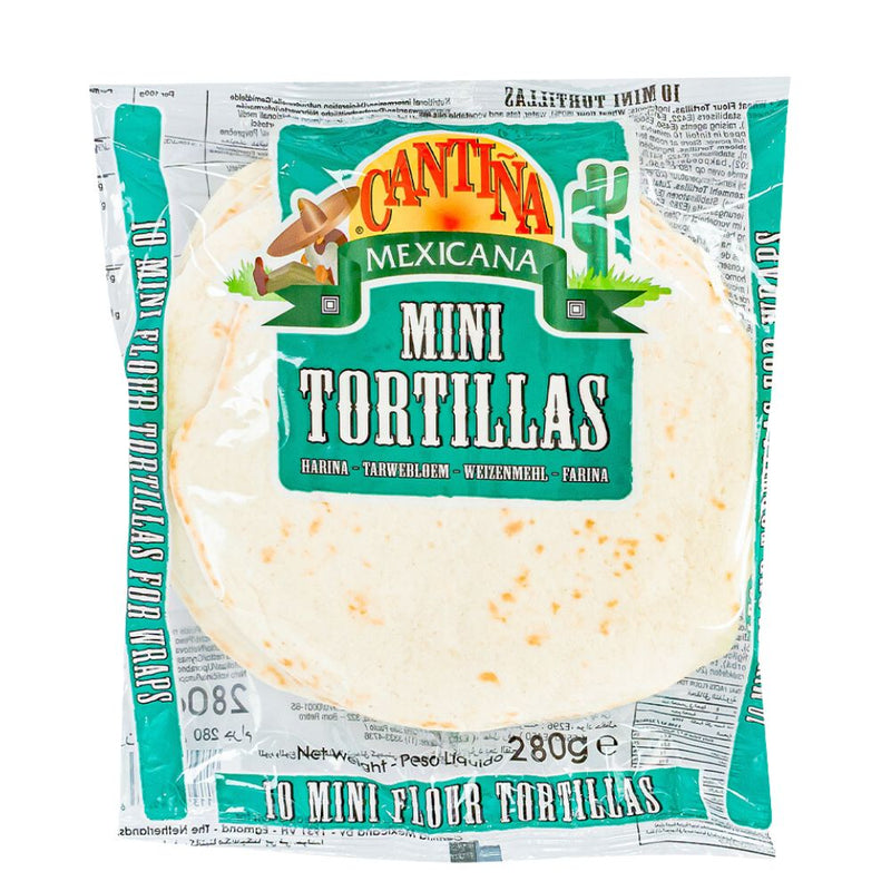 Confezione da 280g di mini tortillas Cantina Mexicana 