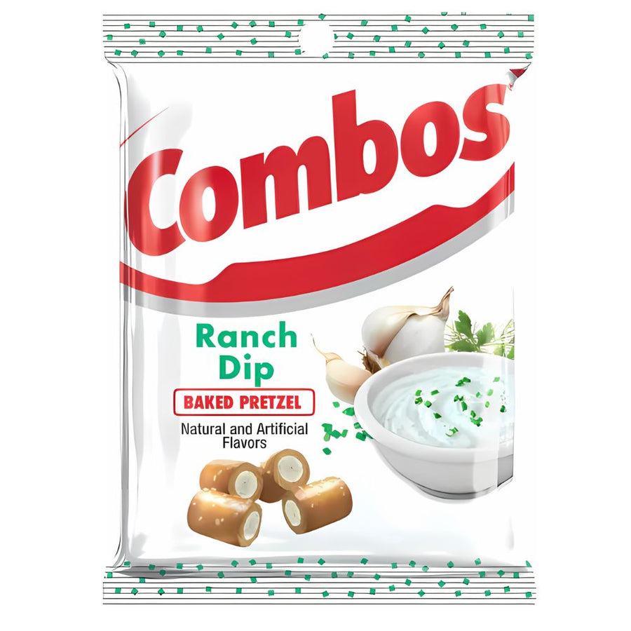 Confezione da 178g di pretzel all'aglio Combos Ranch Dip