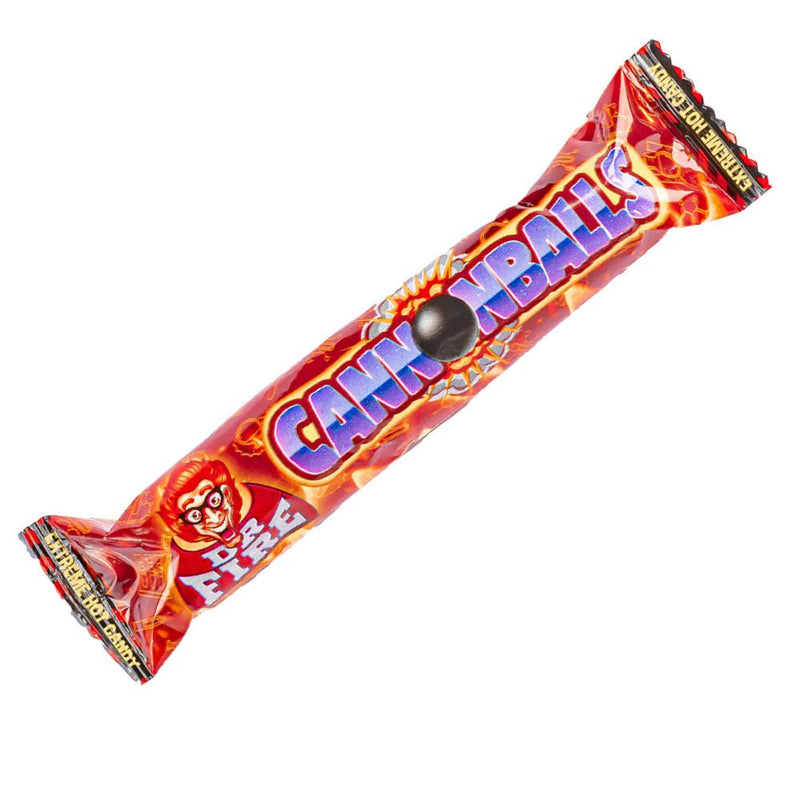 Confezione da 40g di caramelle extra piccanti Dr Fire Cannonballs