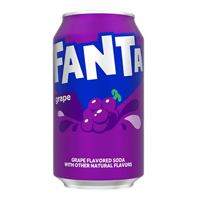 Confezione da 355ml di bevanda all'uva Fanta Grape