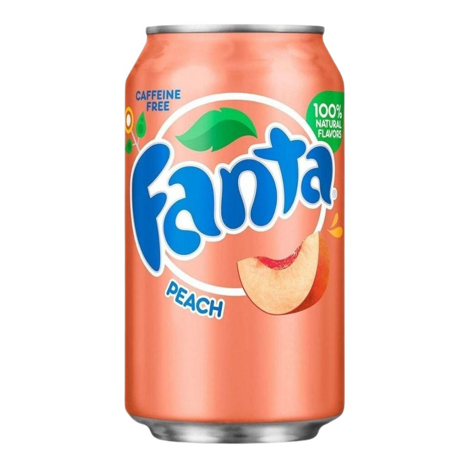 Confezione da 355ml di bevanda alla pesca Fanta Peach