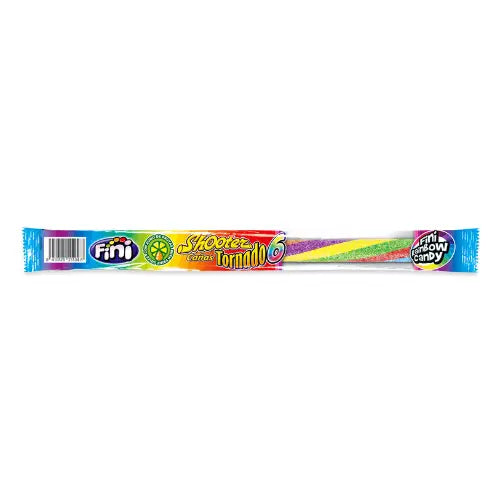 Fini Straws Sour Tornado, caramelo con forma de pajita con sabor a fruta chispeante de 25g 