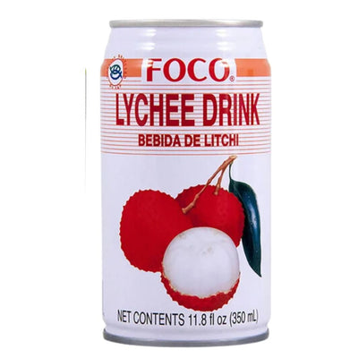 Confezione da 350ml di bevanda al litchi Foco Lychee Drink