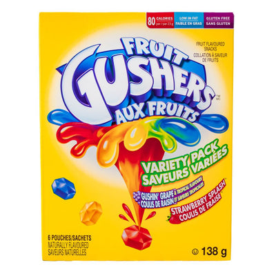 Confezione da 138g di caramelle alla frutta Fruit Gushers Aux Fruit Variety Pack