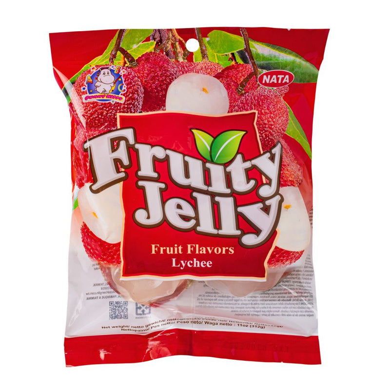 Confezione da 312g di gelatine al lychee Fruity Jelly