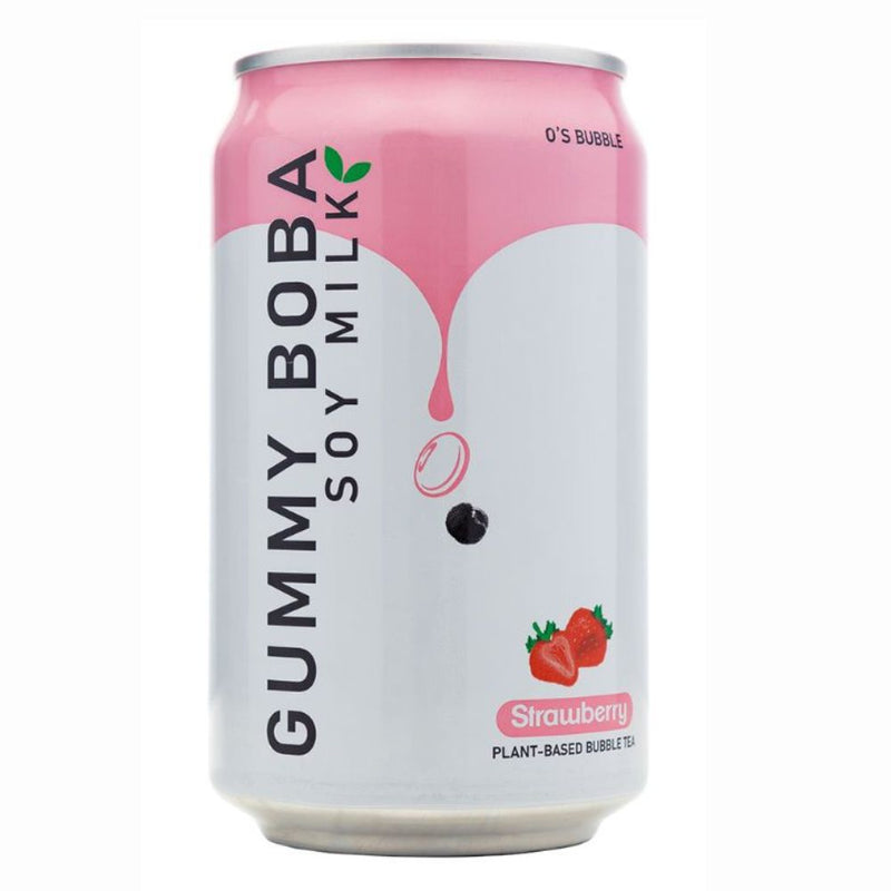 Confezione da 315ml di bevanda alla soia gusto fragola Gummy Boba Soy Milk Strawberry