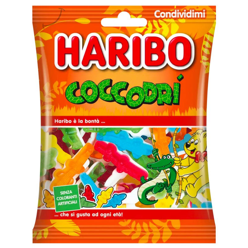 Confezione da 100g di caramelle a forma di coccodrillo Haribo Coccodrì