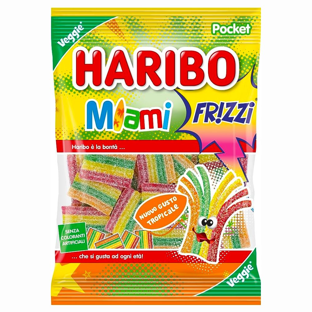 Haribo Miami, caramelos gomosos arcoíris de 100g 