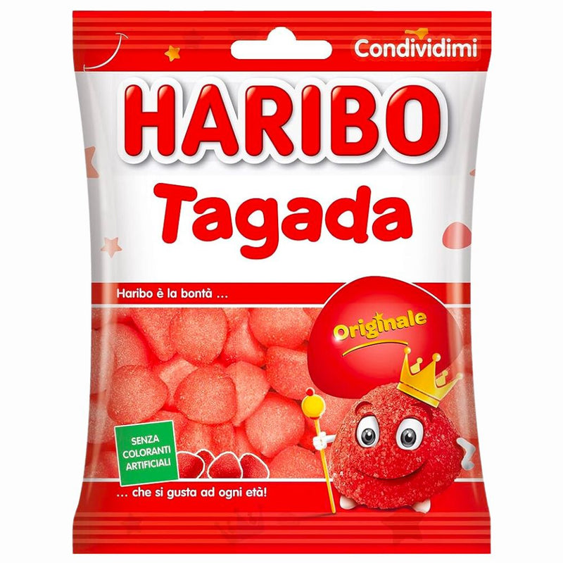 Confezione da 100g di caramelle gommose alla Fragola Haribo Tagada